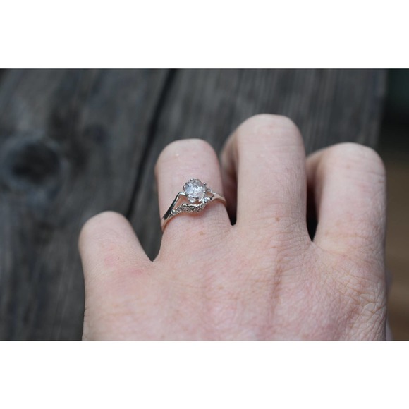 Engagement rings, raw diamond ring, raw stone ring, alternative engageme… - Picture 6 of 7